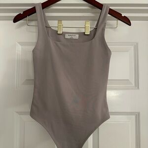 Aritzia Babaton Grey Tank Bodysuit